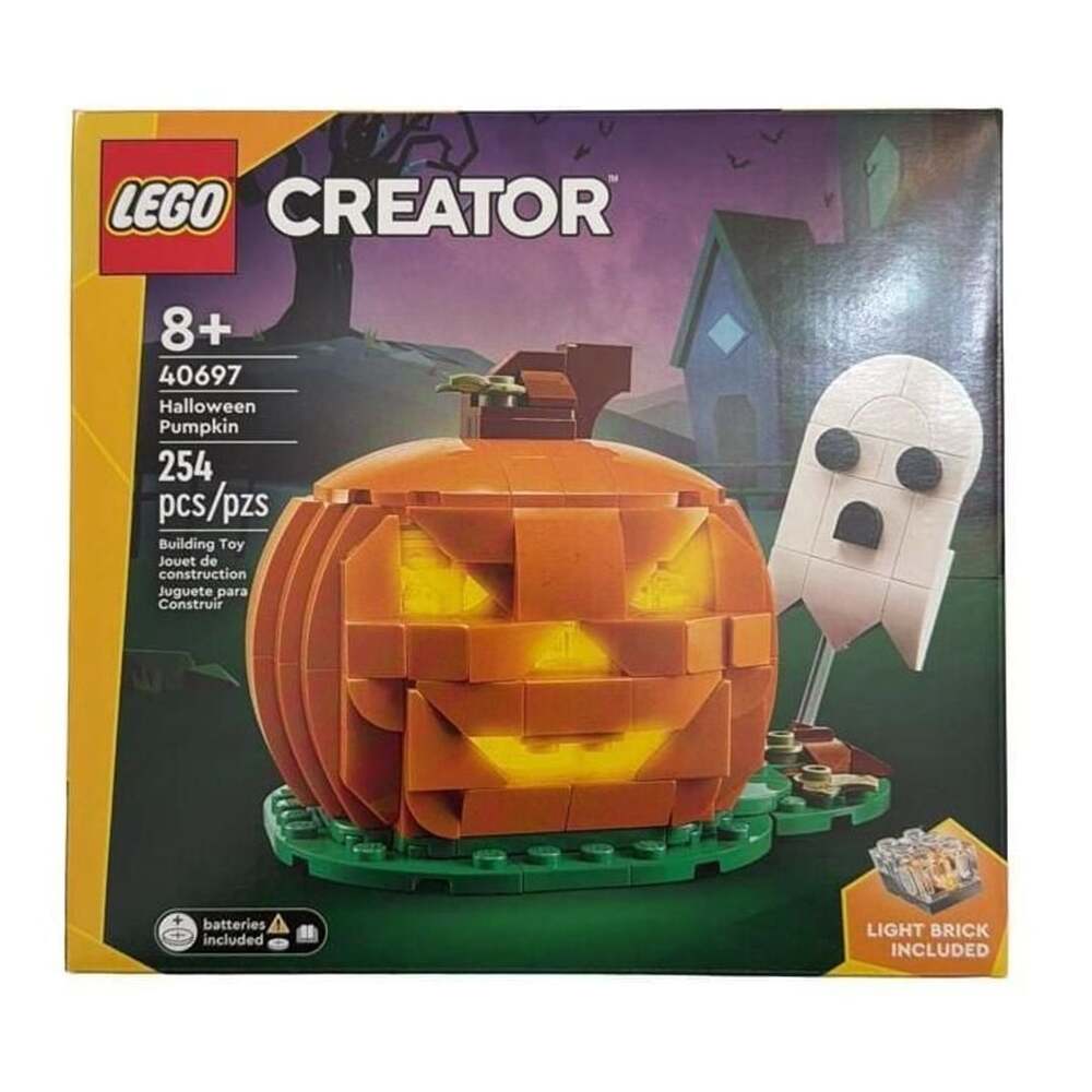 Lego Halloween Light Up Jack O Lantern Pumpkin Ghost Creator Set 40697 New